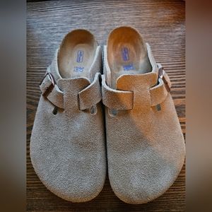 Birkenstock Boston Leather Suede Clogs